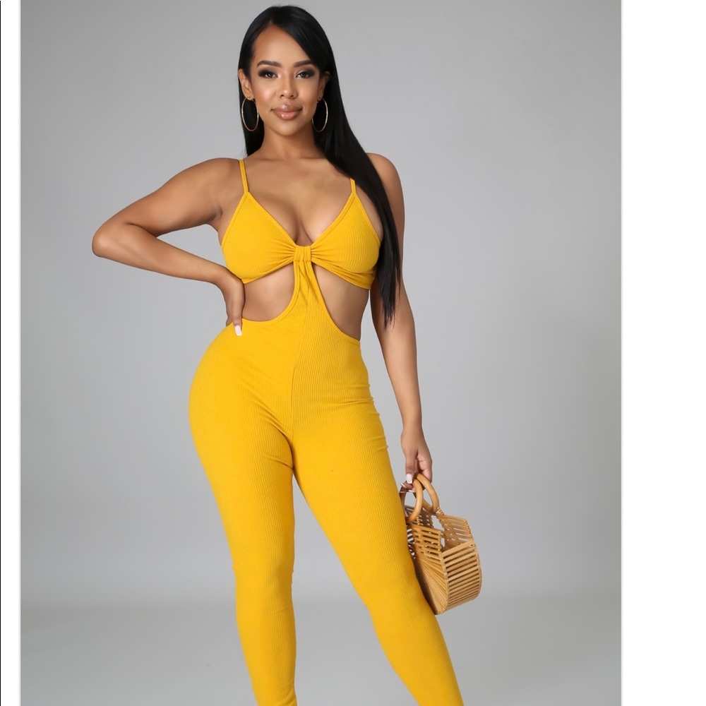 Cut Out Jump Suit